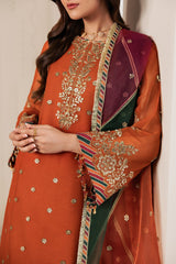Bayaan By Zarif Unstitched 3 Piece Luxury Chiffon Edit Suit-02-Sunoor