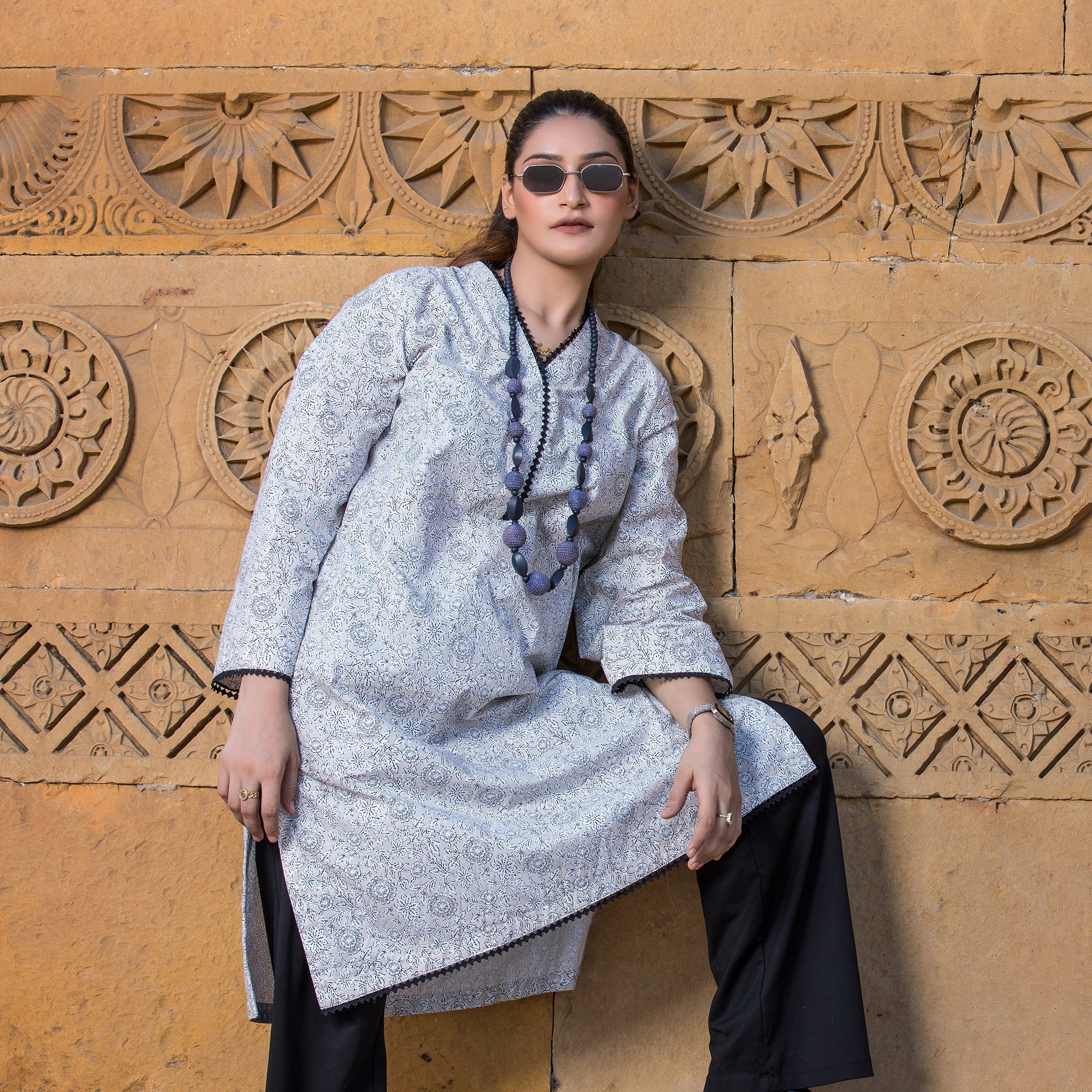 Urban Cut 1 Piece Printed  Cotton Stitched Kurta