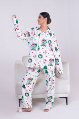 Urban Cut 2 Piece PJ Suit- Cotton Comfy Flannel ( Shirt + Trouser)