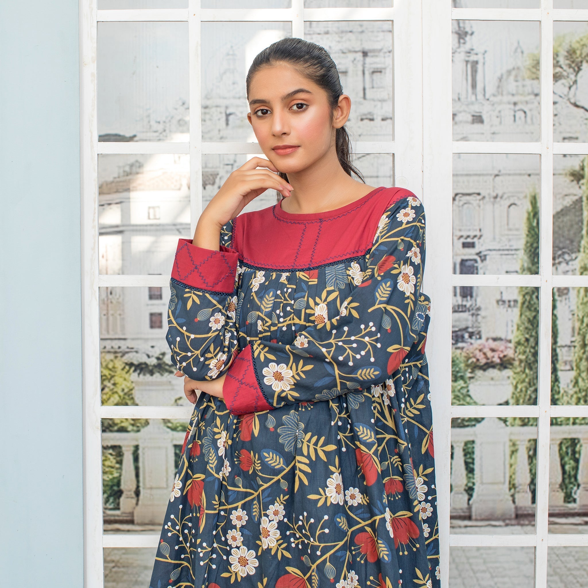 Urban Cut 1 Piece Embroidered Kurta