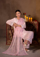 Abeera Exclusive Stitched 3 Piece Festive Premium Lawn Suit-Roselle