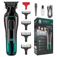 VGR-V-998 Professional Cord/Cordless Hair Trimmer for Men - Titanium-Coated Stainless Steel Blades