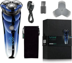 VGR-V-305 Premium Cordless Rechargeable IPX7 Fully Waterproof 3 Head Electric Shaver