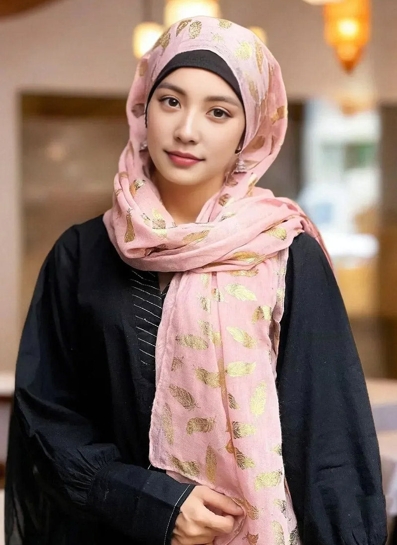 Hijab Ul Hareem Gold Feather Hijab