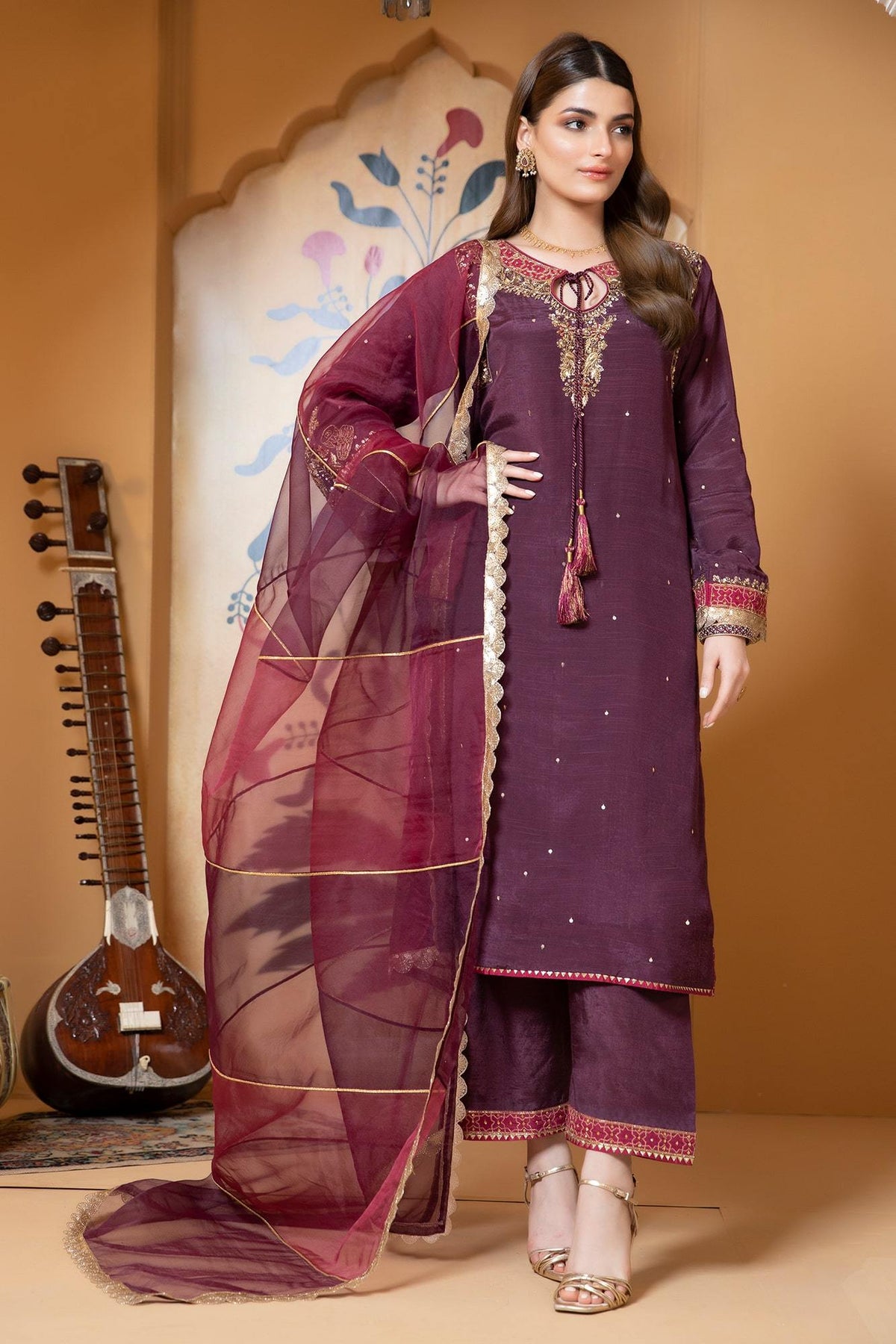 Zaaviay Eid Ul Adha Stitched Ranjhana (Three Piece)
