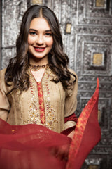 Zaaviay Stitched Eid Edit Jhoom (Three Piece)