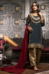Zaaviay Stitched Eid Edit Shabnami (Three Piece)