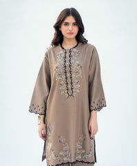 Winter Tales By Kaanthaa Stitched 2 Piece Winter Suit-Muted Garden | 2 pc Stitched