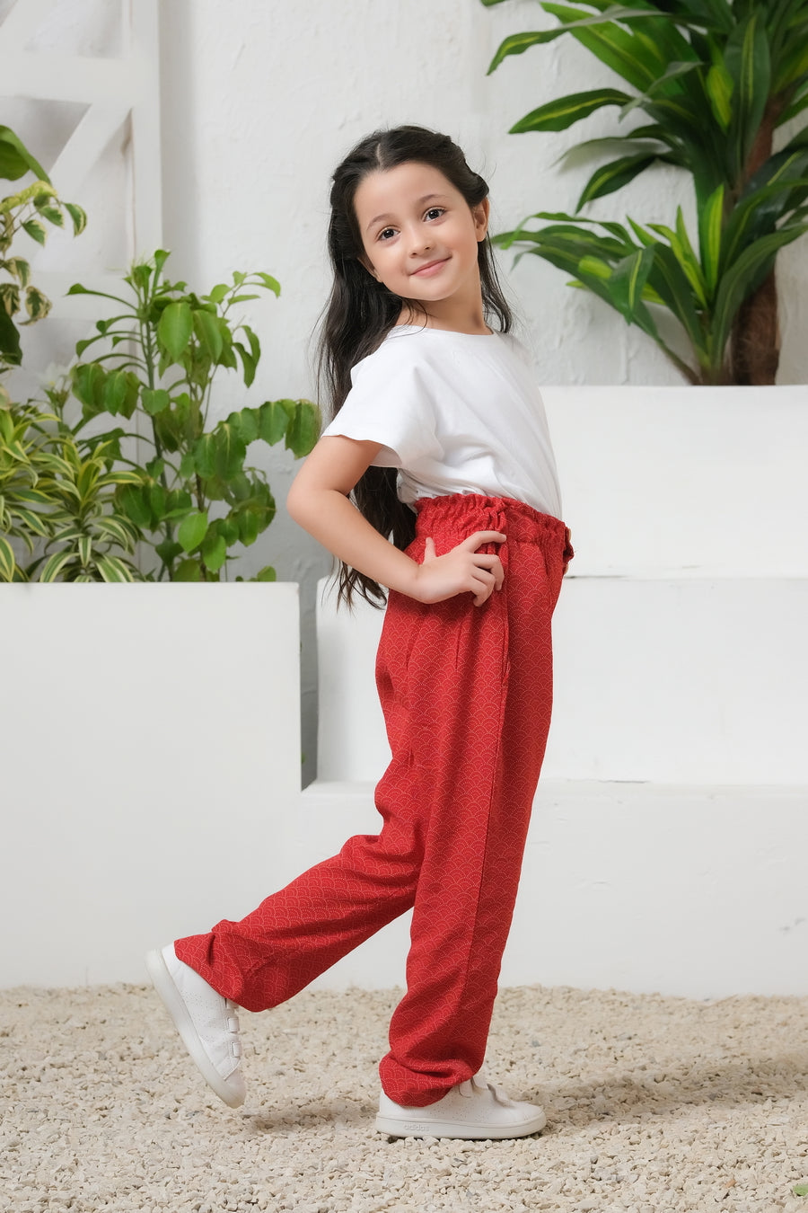 Sprinkles Stitched 1 Piece Summer Bottoms Kids Collection'2025-Rose Wide Leg Trouser