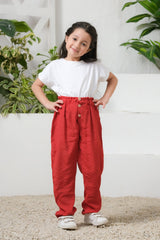 Sprinkles Stitched 1 Piece Summer Bottoms Kids Collection'2025-Rose Wide Leg Trouser