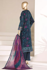 Sada Bahar Stitched 3 Piece Emb Signature Festive Vol-05 Suit-D-103-Teal Blue