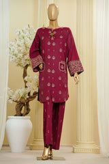 Thread & Needle By HZ Stitched 2 Piece Festive Solid Emb Cotton Suit-SE2P-105
