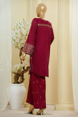 Thread & Needle By HZ Stitched 2 Piece Festive Solid Emb Cotton Suit-SE2P-105