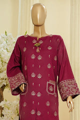 Thread & Needle By HZ Stitched 2 Piece Festive Solid Emb Cotton Suit-SE2P-105