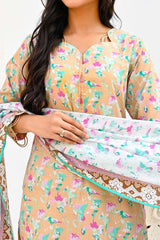 Amna Khadija Unstitched 3 Piece Wrinkle Free Prints Vol-18 Suit-1099-C