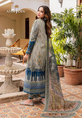Asim Jofa Rania Pre-Winter '23 Ajrw-04 Designers Stitched Embroidered Premium Winter Cotton 3 Pcs