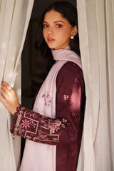 Meline By Farasha Unstitched 3 Piece Premium Viscose Collection'2025-10-Mauve Cream