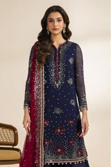 Meraki By Zarif Unstitched 3 Piece Luxury Formals Chiffon Edit Suit-ZR-MEK-10-SABLE