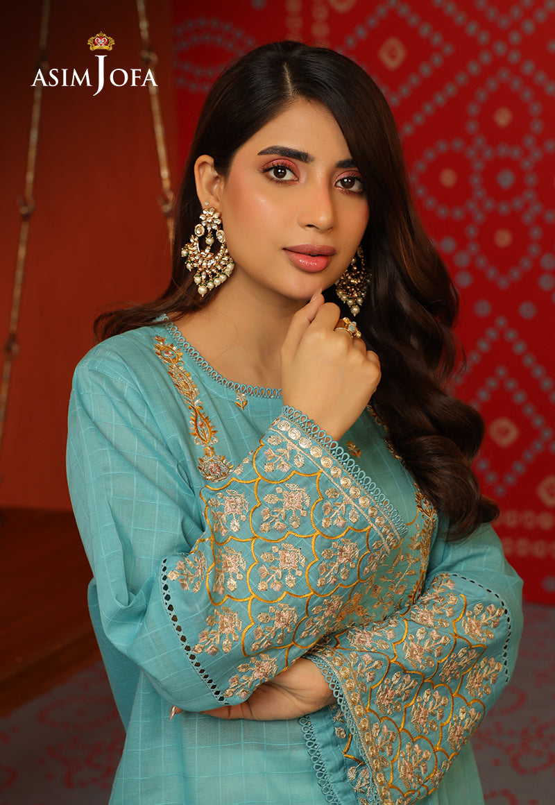 Asim Jofa Tara Sitara Ajtm-13 - 1 Pc Embroidered Self Jacquard 1 Pc