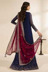 Meraki By Zarif Unstitched 3 Piece Luxury Formals Chiffon Edit Suit-ZR-MEK-10-SABLE