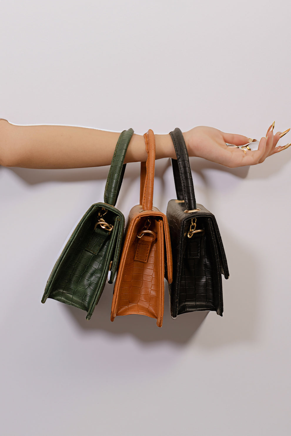 Crodocile Pattern Top Handle Handbags 2026