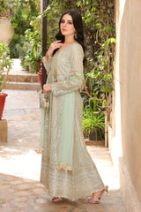 Manahils Stitched Formals Kurti 122-Divine-Mint Green