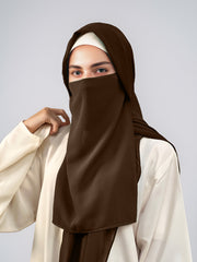 Hijab Ul Hareem Hijab & Niqab Set - Brown