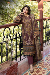 Asim Jofa Unstitched 3 Piece Winter Suit-AJUW-10