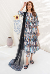 Ziva By Humdum Stitched 3 Piece Printed Lawn Collection'2025-D06