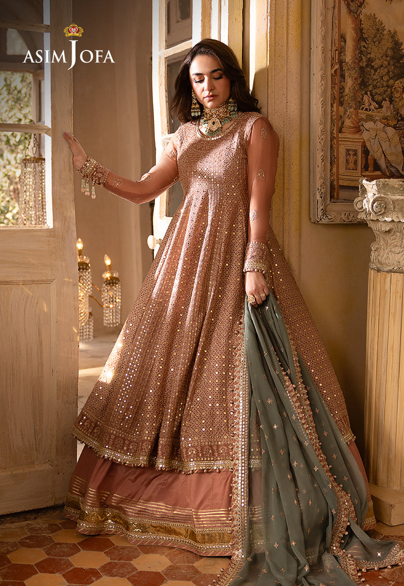 Asim Jofa Designers Limited Edition Ajnbd-03 Embroidered Chiffon 3 Pcs