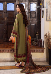 Asim Jofa Rania Pre-Winter '23 Ajrw-30 Designers Stitched Embroidered Premium Winter Cotton 3 Pcs