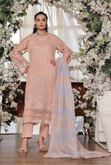 Dressline New Semi Stitched 3 Pcs Premium Dyed Lawn Fancy Full Chikankari With Sequence Emb Collection