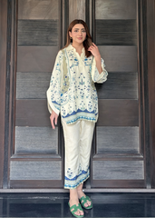 Nairah Co Ords Summer Ramadan Edit Suit-Citrine