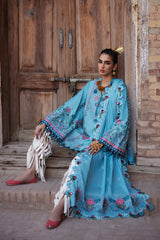 Elan Unstitched 3 Piece Luxury Lawn Suit-11-A-Isla Bleu