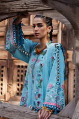 Elan Unstitched 3 Piece Luxury Lawn Suit-11-A-Isla Bleu