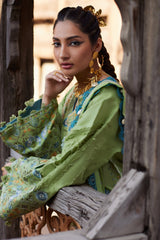 Elan Unstitched 3 Piece Luxury Lawn Suit-11-B-Isla Bleu