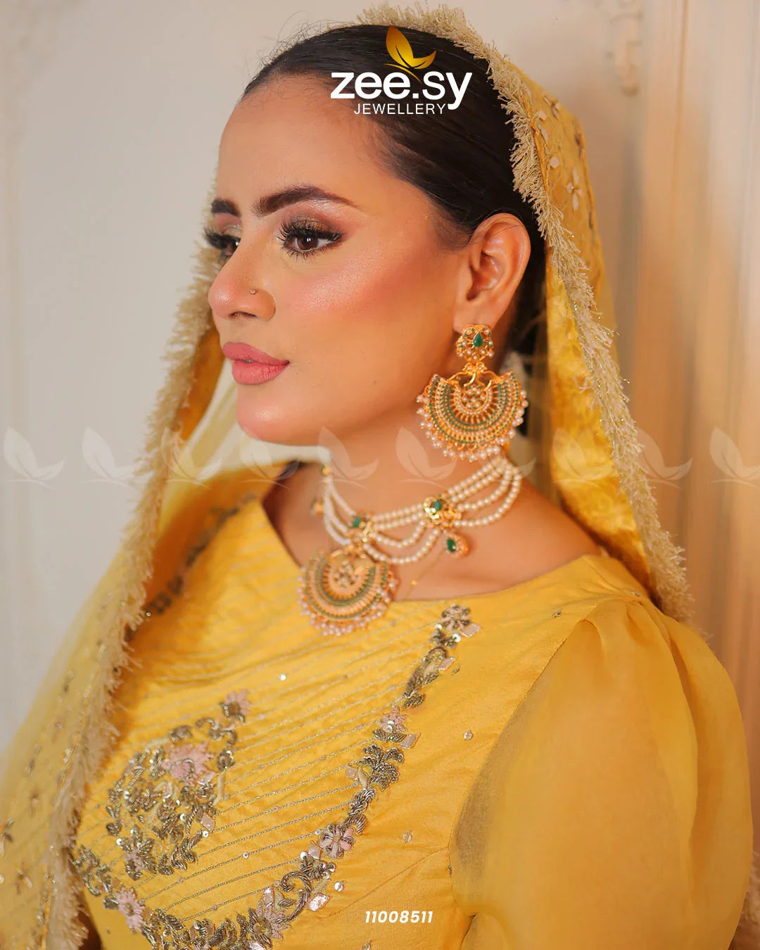 NECKLACE-0987 Green - Zeesy Jewellery