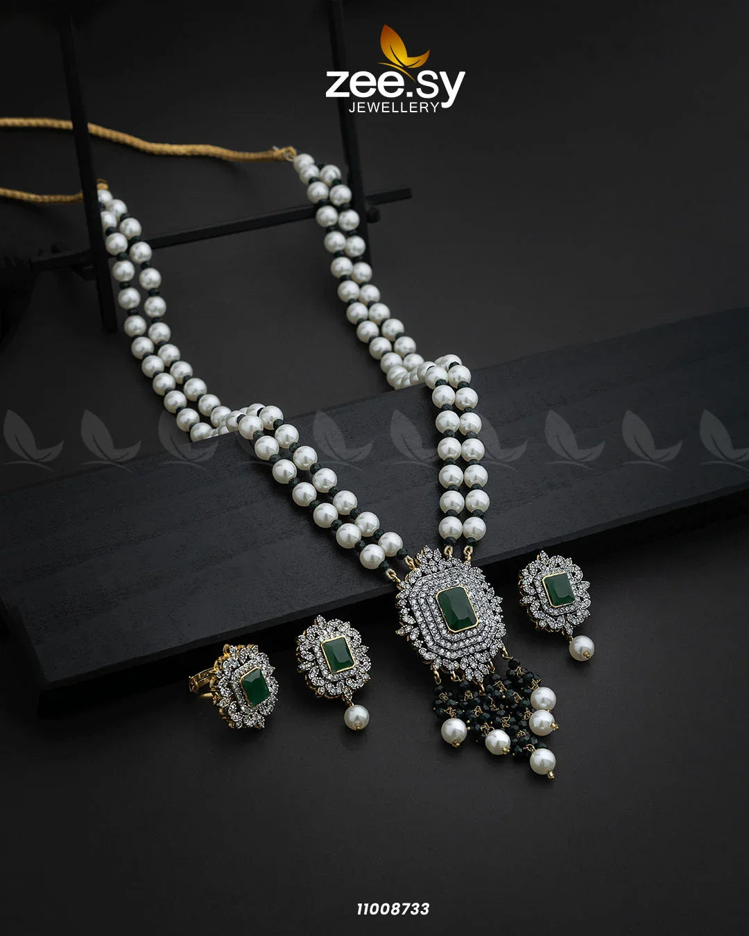 NECKLACE-1008 Green - Zeesy Jewellery