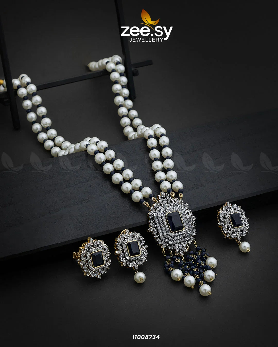 NECKLACE-1008 Blue - Zeesy Jewellery