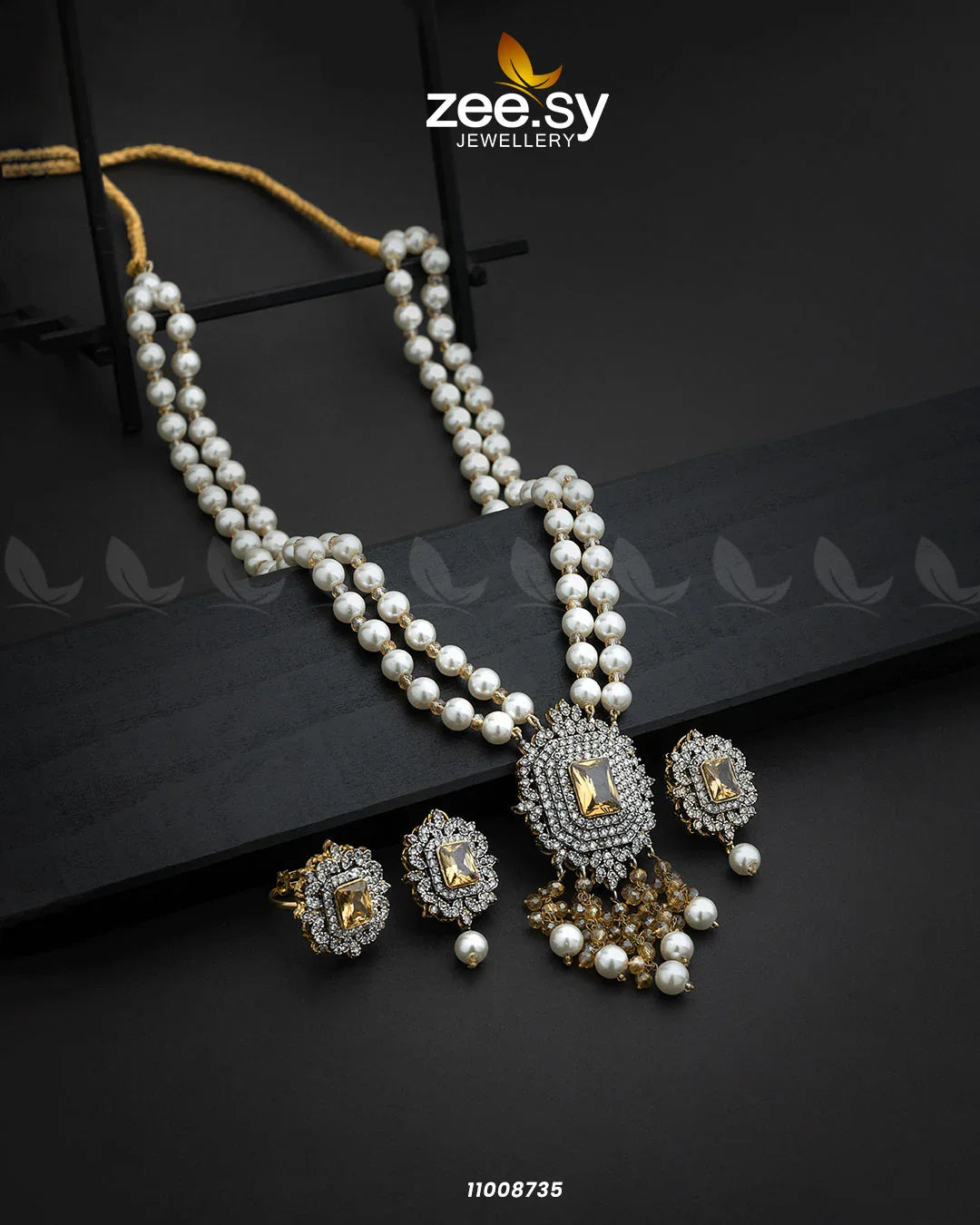 NECKLACE-1008 Champagne - Zeesy Jewellery