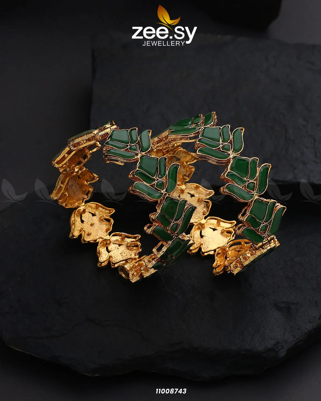 BANGLES-0535 Green - Zeesy Jewellery