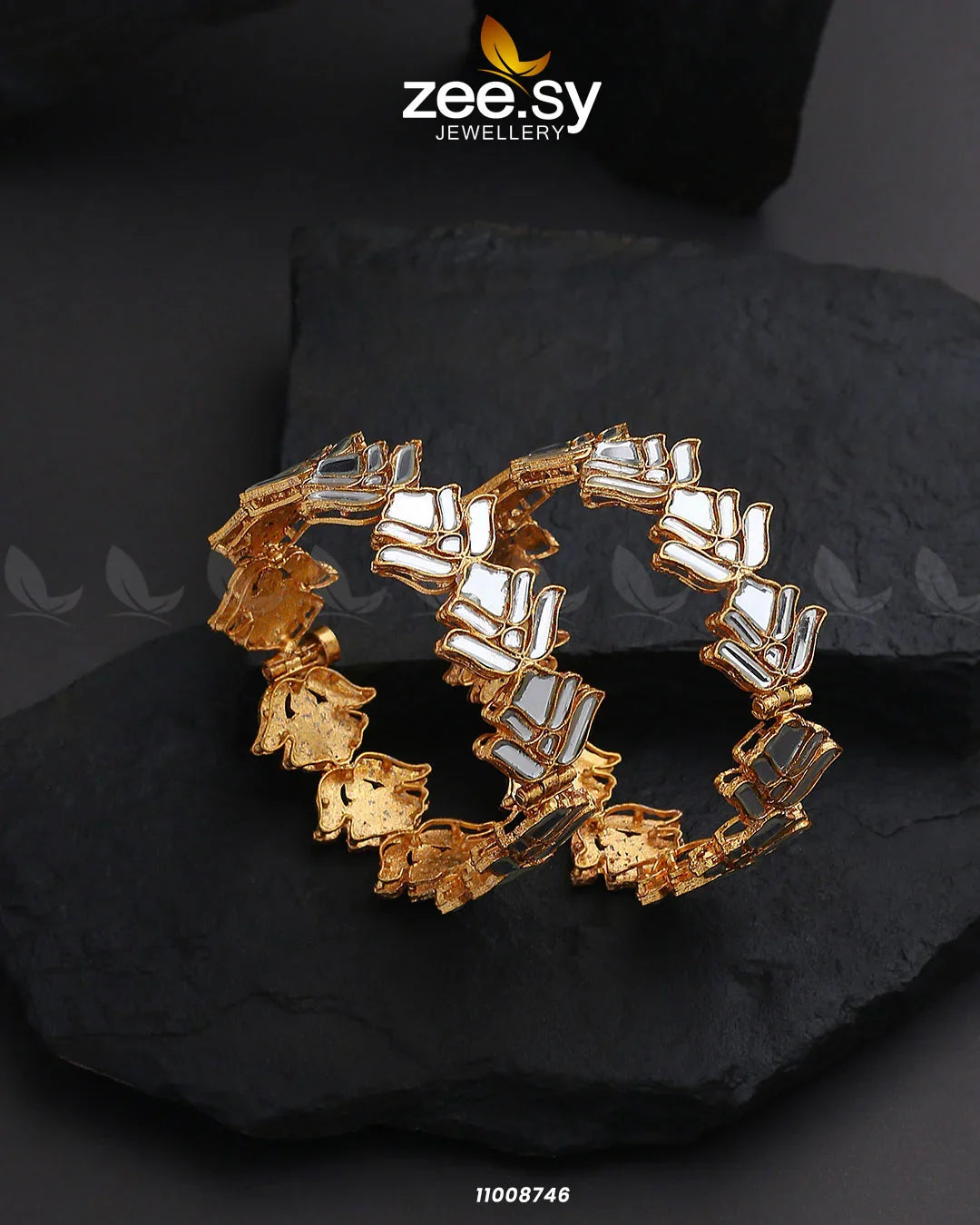 BANGLES-0535 White - Zeesy Jewellery