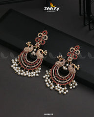 EARRINGS-0827 Red - Zeesy Jewellery