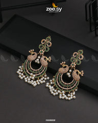 EARRINGS-0827 Green - Zeesy Jewellery