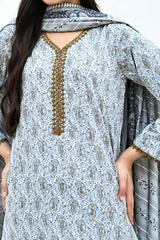 Amna Khadija Unstitched 3 Piece Wrinkle Free Prints Vol-18 Suit-1101-C