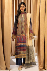 Zarki's by Riaz Arts Unstitched 3 Piece Printed Kundan Sateen Suit-KS-10