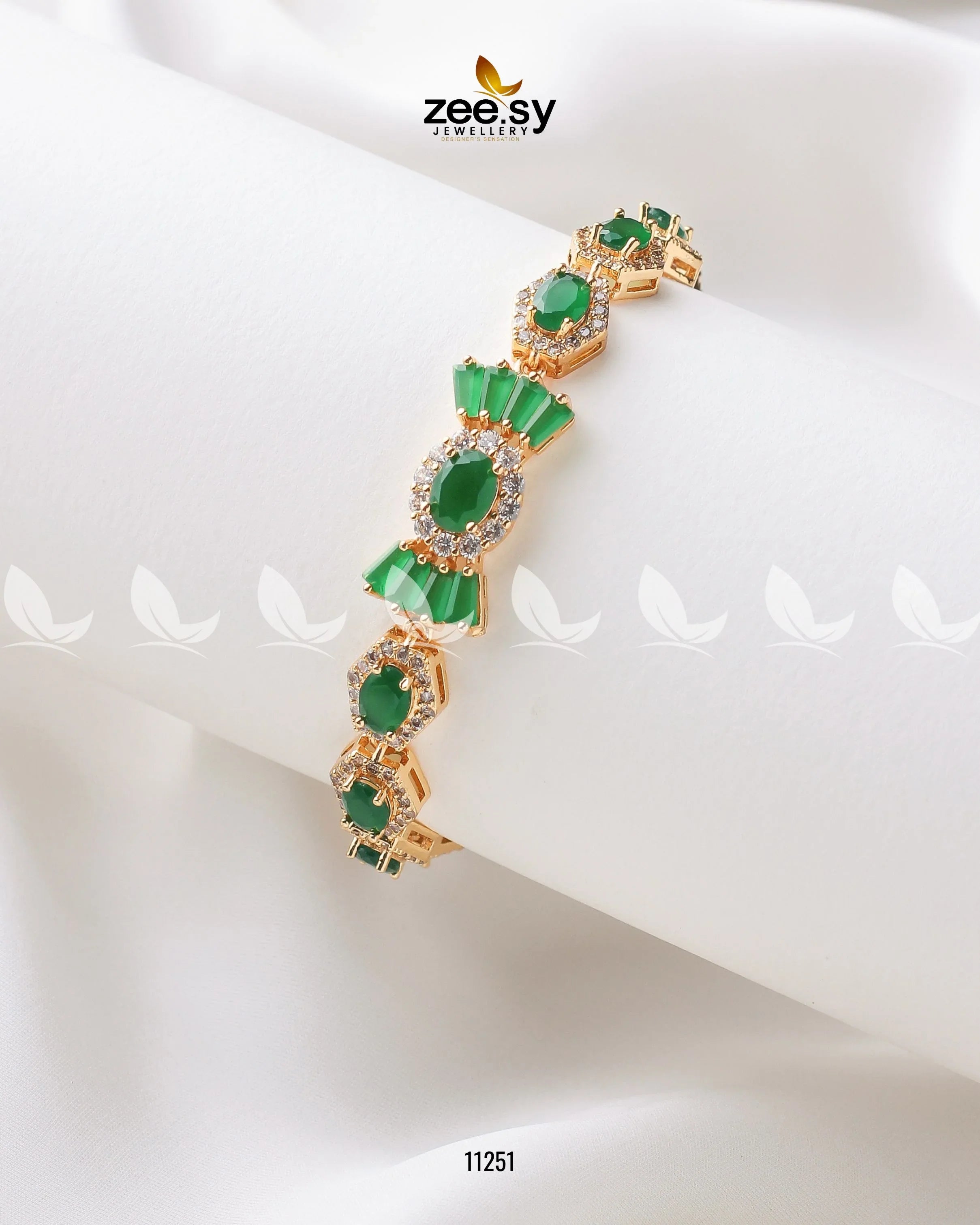 Mogra Bracelets Golden Green - Zeesy Jewellery
