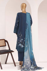 Sada Bahar Stitched 3 Piece Printed Lawn Vol-10 Suit-PR-1126-BLUE