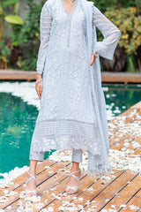 Azure Luxe Unstitched 3 Piece Emb Formal Collecton-AS-114-Granite Grace