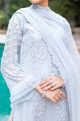 Azure Luxe Unstitched 3 Piece Emb Formal Collecton-AS-114-Granite Grace
